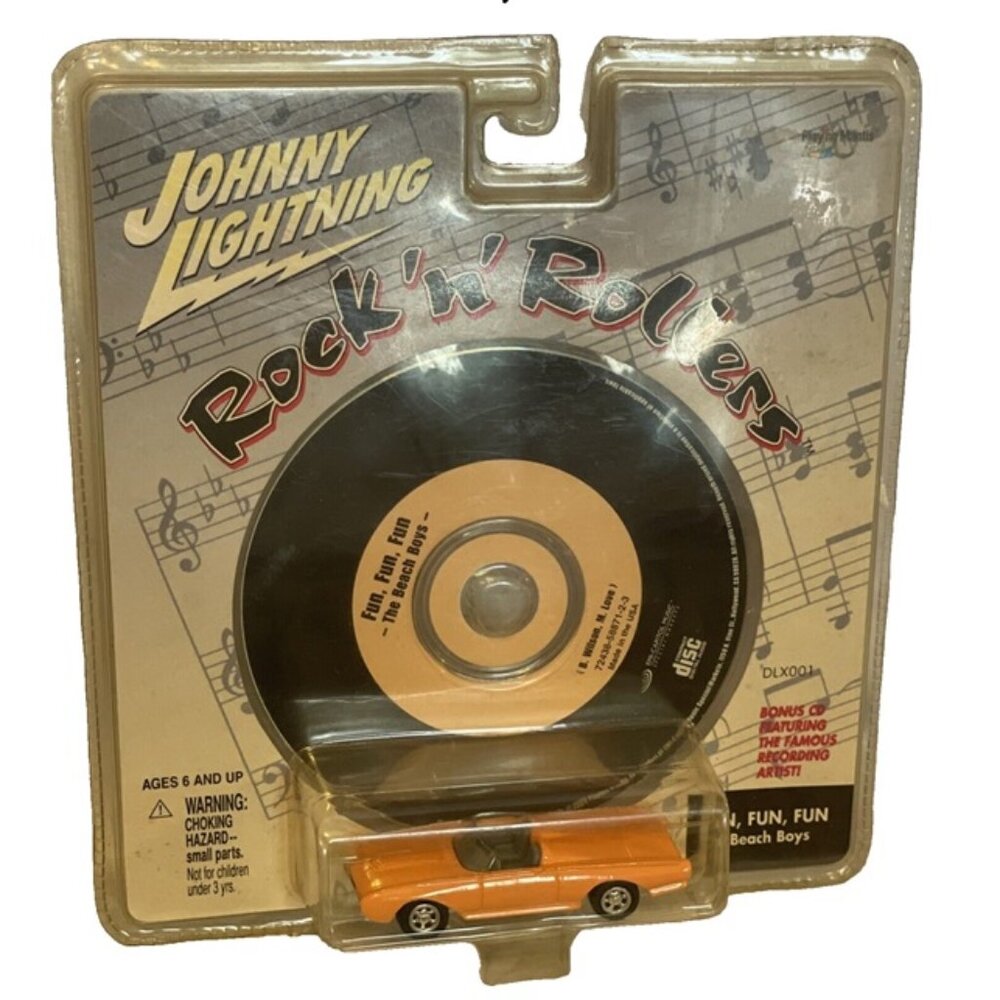 Johnny Lightning Rock ‘n’ Rollers T-Bird with The Beach Boys Fun Fun Fun CD NIB